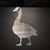 Canadian Goose Steel Cutout Shape, Raw Metal Wall Art and Craft Supply