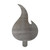 Candle Flame Steel Cutout Shape, Raw Metal Wall Art and Craft Supply