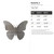 Butterfly 5 Steel Cutout Shape, Raw Metal Wall Art and Craft Supply