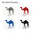 Camel 2 Steel Cutout Shape, Raw Metal Wall Art and Craft Supply