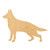 German Shepherd 2 Wood Cutout for Crafts, Unfinished Baltic Birch Craft Shape