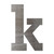 Lowercase Letter K Steel Cutout Shape, Raw Metal Wall Art and Craft Supply