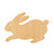 Bunny 3 Wood Cutout for Crafts, Unfinished Baltic Birch Craft Shape