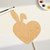 Bunny Heart Wood Cutout for Crafts, Unfinished Baltic Birch Craft Shape
