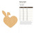 Bunny Heart Wood Cutout for Crafts, Unfinished Baltic Birch Craft Shape