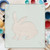 Bunny Sitting Reusable Mylar Stencil, 10 mil Plastic Paint Stencil for Crafts and Decor
