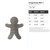 Gingerbread Man 2 Steel Cutout Shape, Raw Metal Wall Art and Craft Supply