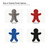 Gingerbread Man 2 Steel Cutout Shape, Raw Metal Wall Art and Craft Supply