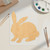 Bunny Sitting Wood Cutout for Crafts, Unfinished Baltic Birch Craft Shape
