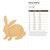 Bunny Sitting Wood Cutout for Crafts, Unfinished Baltic Birch Craft Shape