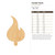 Candle Flame Wood Cutout for Crafts, Unfinished Baltic Birch Craft Shape