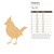 Cardinal 5 Wood Cutout for Crafts, Unfinished Baltic Birch Craft Shape