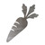 Carrot 3 Steel Cutout Shape, Raw Metal Wall Art and Craft Supply