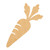 Carrot 3 Wood Cutout for Crafts, Unfinished Baltic Birch Craft Shape