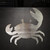 Cartoon Crab 2 Steel Cutout Shape, Raw Metal Wall Art and Craft Supply