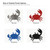 Cartoon Crab 2 Steel Cutout Shape, Raw Metal Wall Art and Craft Supply