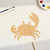 Cartoon Crab 2 Wood Cutout for Crafts, Unfinished Baltic Birch Craft Shape