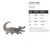 Cartoon Gator Steel Cutout Shape, Raw Metal Wall Art and Craft Supply