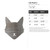 Cat Head 2 Steel Cutout Shape, Raw Metal Wall Art and Craft Supply