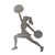Cheerleader 2 Steel Cutout Shape, Raw Metal Wall Art and Craft Supply