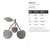 Cherry 2 Steel Cutout Shape, Raw Metal Wall Art and Craft Supply
