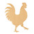 Chicken 2 Wood Cutout for Crafts, Unfinished Baltic Birch Craft Shape
