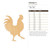 Chicken 2 Wood Cutout for Crafts, Unfinished Baltic Birch Craft Shape