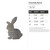 Chocolate Bunny Steel Cutout Shape, Raw Metal Wall Art and Craft Supply