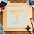 Champagne Glass Reusable Mylar Stencil, 10 mil Plastic Paint Stencil for Crafts and Decor