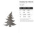 Christmas Tree 2 Branchy Steel Cutout Shape, Raw Metal Wall Art and Craft Supply