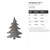 Christmas Tree 5 Steel Cutout Shape, Raw Metal Wall Art and Craft Supply