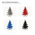 Christmas Tree 5 Steel Cutout Shape, Raw Metal Wall Art and Craft Supply