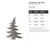 Christmas Tree Pine Steel Cutout Shape, Raw Metal Wall Art and Craft Supply