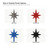 Christmas Tree Star Steel Cutout Shape, Raw Metal Wall Art and Craft Supply
