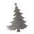 Christmas Tree Tall Steel Cutout Shape, Raw Metal Wall Art and Craft Supply