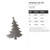 Christmas Tree Tall Steel Cutout Shape, Raw Metal Wall Art and Craft Supply