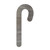 Candy Cane 2 Steel Cutout Shape, Raw Metal Wall Art and Craft Supply