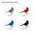 Cardinal 5 Steel Cutout Shape, Raw Metal Wall Art and Craft Supply