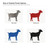 Goat 3 Steel Cutout Shape, Raw Metal Wall Art and Craft Supply