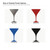 Martini Glass 2 Steel Cutout Shape, Raw Metal Wall Art and Craft Supply