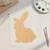 Chocolate Bunny Wood Cutout for Crafts, Unfinished Baltic Birch Craft Shape