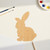 Chocolate Bunny Wood Cutout for Crafts, Unfinished Baltic Birch Craft Shape