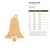 Christmas Bell Wood Cutout for Crafts, Unfinished Baltic Birch Craft Shape