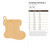 Christmas Stocking 2 Wood Cutout for Crafts, Unfinished Baltic Birch Craft Shape