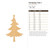 Christmas Tree 1 Wood Cutout for Crafts, Unfinished Baltic Birch Craft Shape