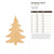 Christmas Tree 5 Wood Cutout for Crafts, Unfinished Baltic Birch Craft Shape