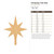 Christmas Tree Star Wood Cutout for Crafts, Unfinished Baltic Birch Craft Shape