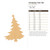 Christmas Tree Tall Wood Cutout for Crafts, Unfinished Baltic Birch Craft Shape