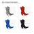 Cowboy Boot 4 Steel Cutout Shape, Raw Metal Wall Art and Craft Supply