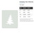 Christmas Tree 2 Branchy Reusable Mylar Stencil, 10 mil Plastic Paint Stencil for Crafts and Decor